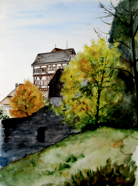 Nr. 278 Altensteiger Schloss im Herbst, Format: 30 x 40 cm, Preis o. Rahmen: 50€