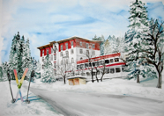 Nr. 473 Waldhotel am Notschreipass, Format: 70 x 50 cm, verkauft