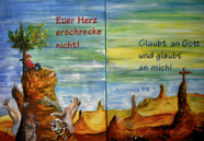 Nr. 258 Jahreslosung 2010 (Acryl), Format: auf zwei Leinwänden 80 x 120 cm