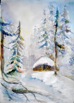 Nr. 281 Winterlandschaft (AK), Format: 30 x 40 cm, Preis o. Rahmen: 50€