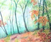 Nr. 507 Herbstwald, Aquarell a. Leinwand, Format: 120 x 100 cm, Preis: 300 € (Achtung! Gesonderte Versandbedingungen!)