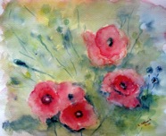 Nr. 144 Die Mohnblumen, Format: 24 x 32 cm, Preis o. Rahmen: 30 €